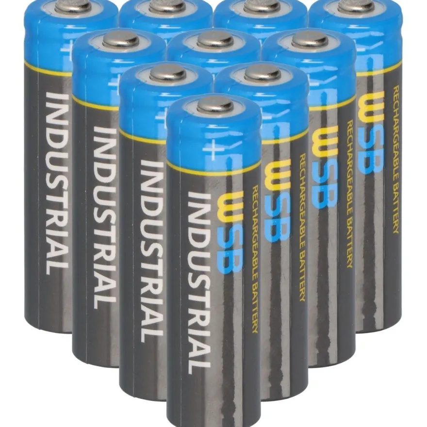 10x WSB Industrial IFR 14500 AA Solar Akku LiFePO4 3,2V 600mAh