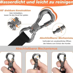 X XBEN Wasserdichte Schleppleine für Hunde, 30M, Gummierte Laufleine mit