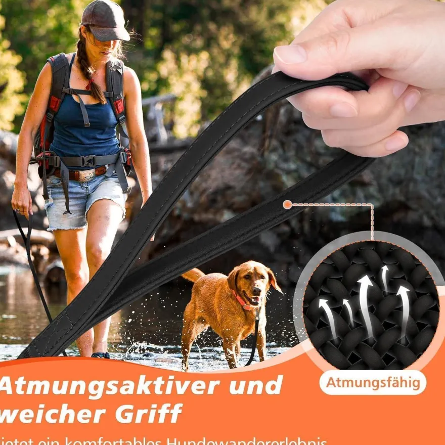 X XBEN Wasserdichte Schleppleine für Hunde, 30M, Gummierte Laufleine mit