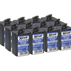 12x XCell Premium 45 4R25 Zink-Luft-Batterie 6V 45Ah – passend für Baustellen