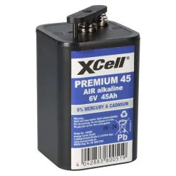 12x XCell Premium 45 4R25 Zink-Luft-Batterie 6V 45Ah – passend für Baustellen