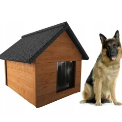 XXL Hundehütte Holz Hundehütte Massiv Wetterfest Echtholz isolierte