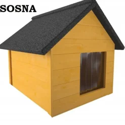 XXL Hundehütte Holz Hundehütte Massiv Wetterfest Echtholz isolierte