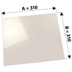 310 x 310 x 4 mm Kaminglas ohne/mit Dichtungsset Ofenscheibe plan für Ofen Kamin