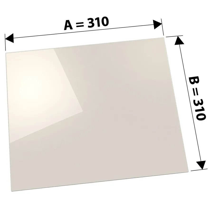 310 x 310 x 4 mm Kaminglas ohne/mit Dichtungsset Ofenscheibe plan für Ofen Kamin