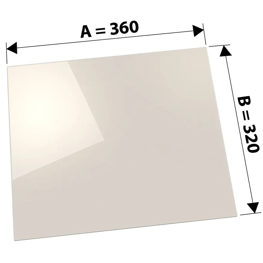 360 x 320 x 4 mm Kaminglas ohne/mit Dichtungsset Ofenscheibe plan für Ofen Kamin