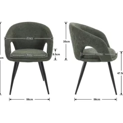 Ya-Home Esszimmerstühle 2er Set Küchenstühle mit Armlehne, gepolsterte