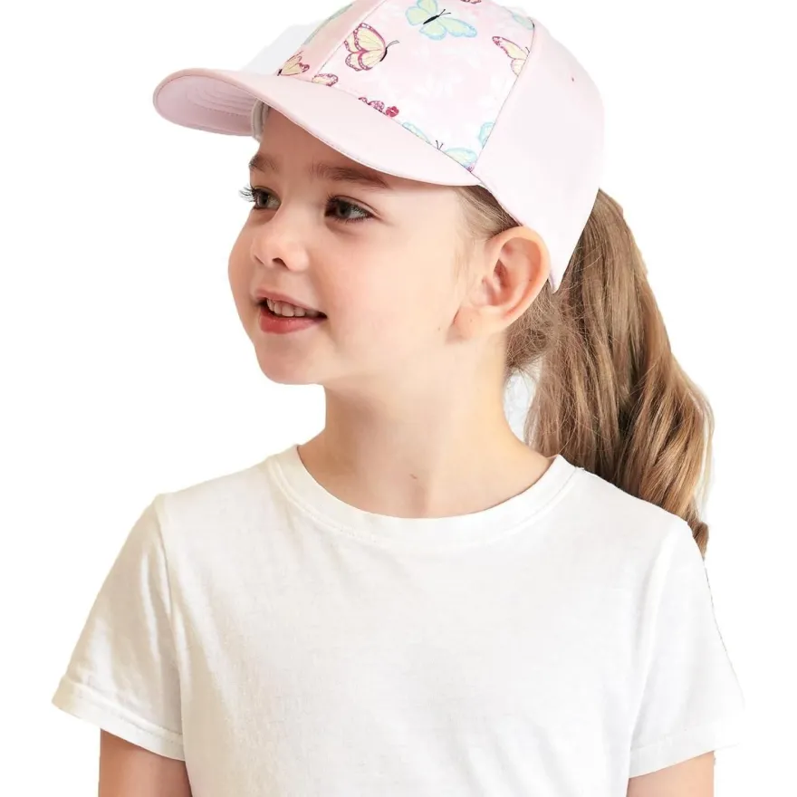 YAMEE Kinder Baseballkappe mit Pferdeschwanz-Öffnung, atmungsaktiv, UV-Schutz