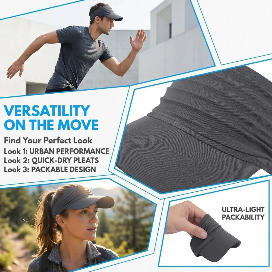 YAMEE Visor Cap Damen Herren Sonnenschutz Atmungsaktiv Schnelltrocknend