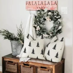 YCOLL 2er Set Kissenbezüge 45x45 cm, Weihnachten Dekokissen aus