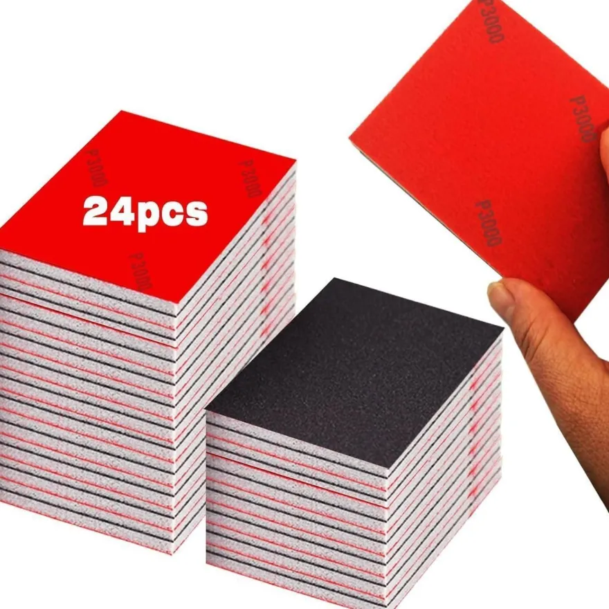 YFLeomry Schleifschwamm Set (24 Stück), P2500 Körnung, Nass & Trocken