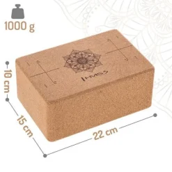 Yoga Set Matte Block Gurt - Yogamatte Kork Rutschfest Pilates Fitness HMS