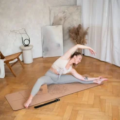 Yoga Set Matte Block Gurt - Yogamatte Kork Rutschfest Pilates Fitness HMS