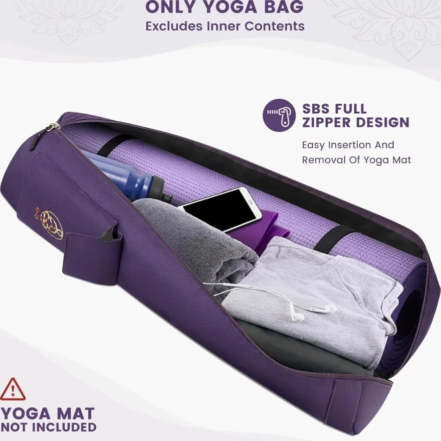 Yogatasche Gonex Durchgehender Reißverschluss Lila Paisley