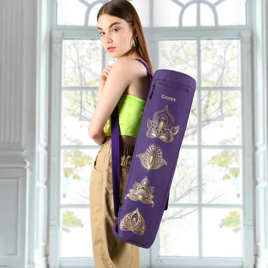 Yogatasche Gonex Durchgehender Reißverschluss Lila Paisley