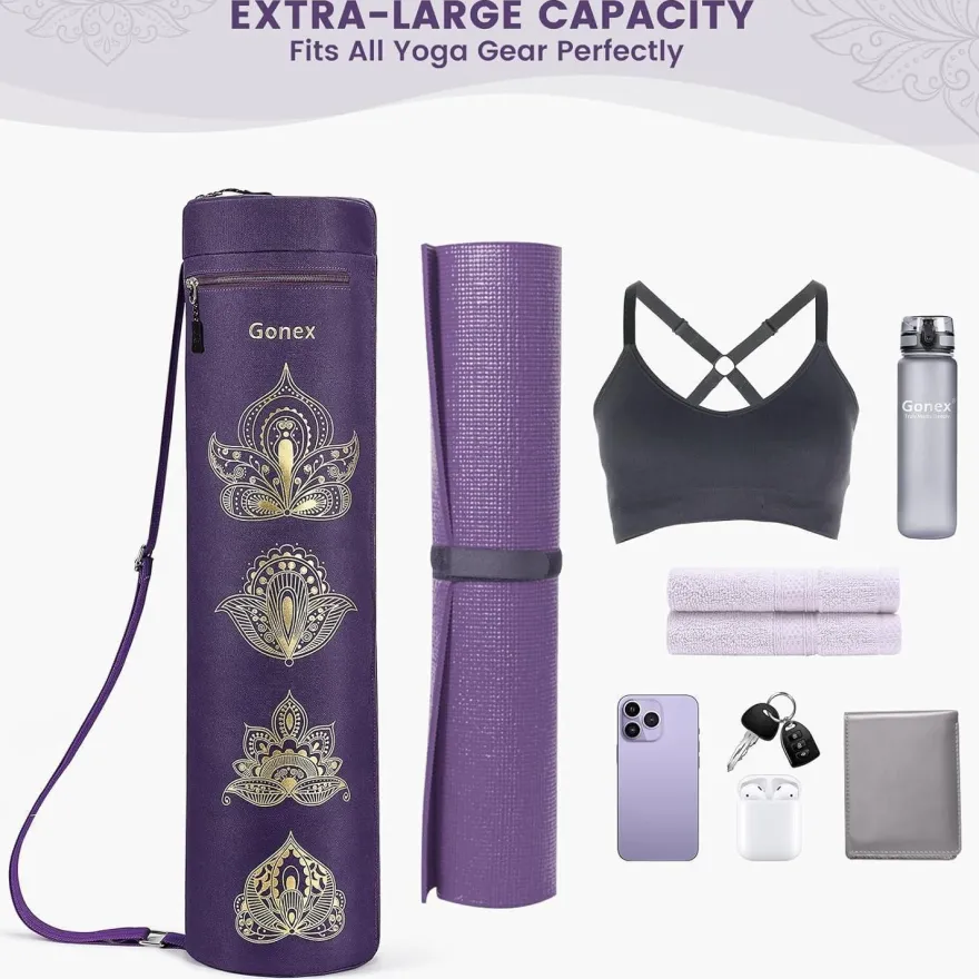 Yogatasche Gonex Durchgehender Reißverschluss Lila Paisley