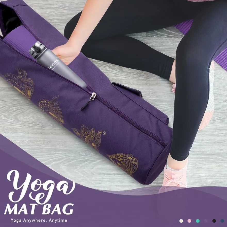 Yogatasche Gonex Durchgehender Reißverschluss Lila Paisley