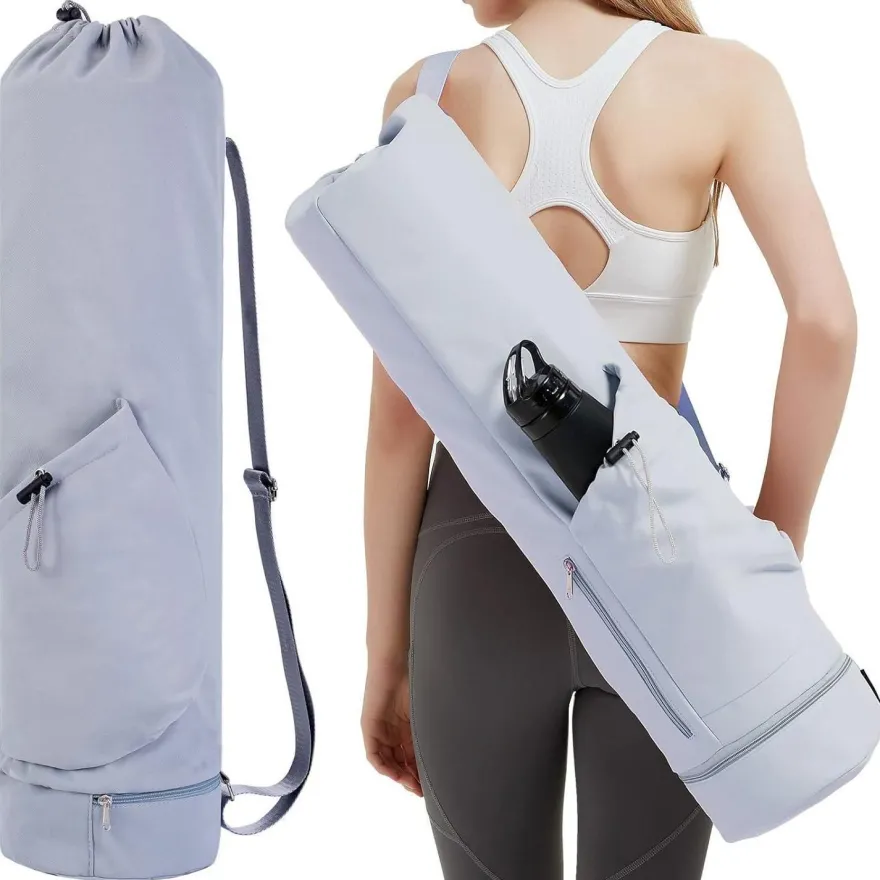 Yogatasche mit Nassfach Flaschentasche Damen Verstellbarer Schultergurt Gym Yoga