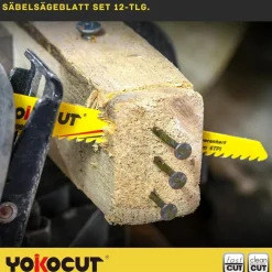 Yokocut Säbelsägeblatt Set 12-tlg. M42 BIM für Holz & Metall