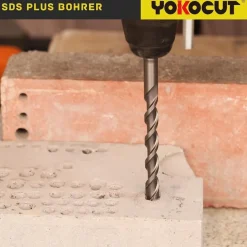 Yokocut SDS Plus Bohrer 5x160 mm (2 Stk.) - 4X Schneiden Hammerbohrer für Beton