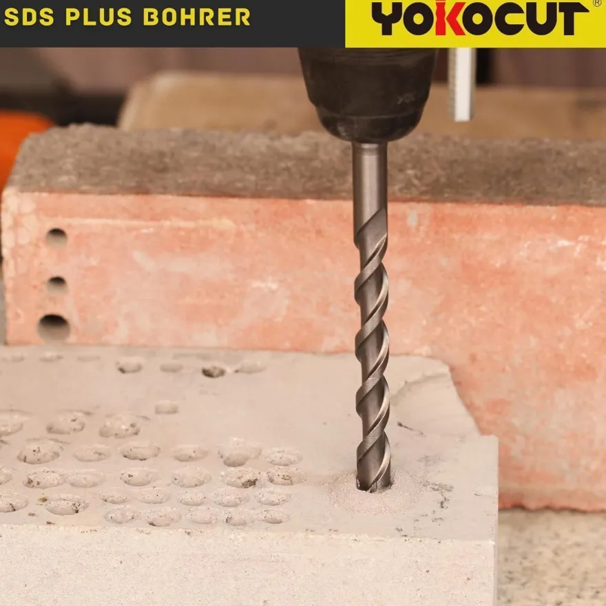 Yokocut SDS Plus Bohrer 5x160 mm (2 Stk.) - 4X Schneiden Hammerbohrer für Beton