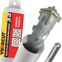Yokocut SDS Plus Bohrer 12x460 mm, 4X Schneiden Hammerbohrer für Beton