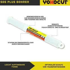 Yokocut SDS Plus Bohrer 12x460 mm, 4X Schneiden Hammerbohrer für Beton