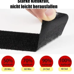 Yoosso 36Stk Klettband Selbstklebend Extra Stark, 3Stil Doppelseitiges