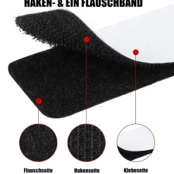 Yoosso 36Stk Klettband Selbstklebend Extra Stark, 3Stil Doppelseitiges