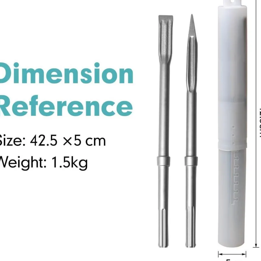 Yosight SDS Max Meißel Set, 2-teilig, 400mm, Spitz- und Flachmeißel mit