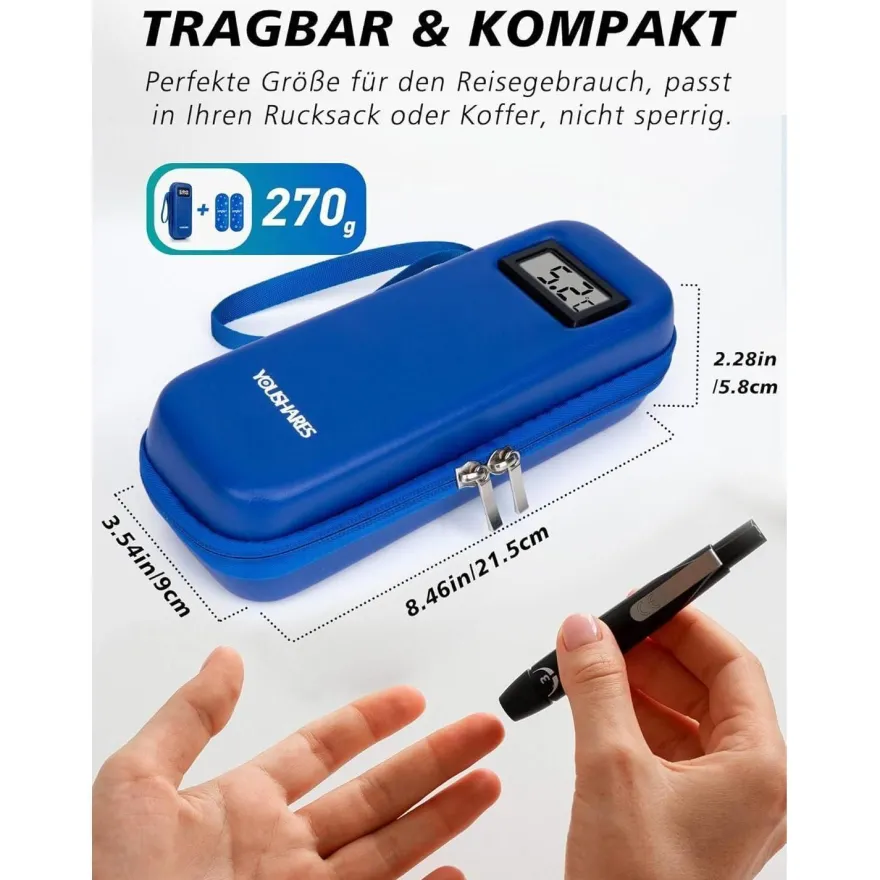 Youshares Insulin Kühltasche mit 2 TSA Eispackungen, Mini Medikamenten Kühlbox