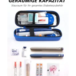 Youshares Insulin Kühltasche mit 2 TSA Eispackungen, Mini Medikamenten Kühlbox