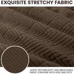 Ystellaa Bettkopfteil Bezug 150CM Braun - Weicher, Staubdichter und Kratzfester