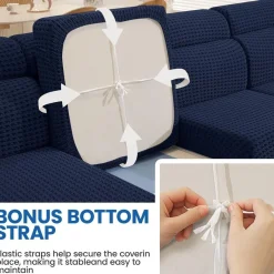Ystellaa Stretch Sitzkissenbezug, rutschfest und elastisch, für 1 Sitzer Sofas