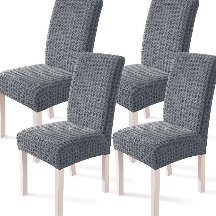 Ystellaa Stretch Stuhlhussen 4er Set, elastische Stuhlbezüge für