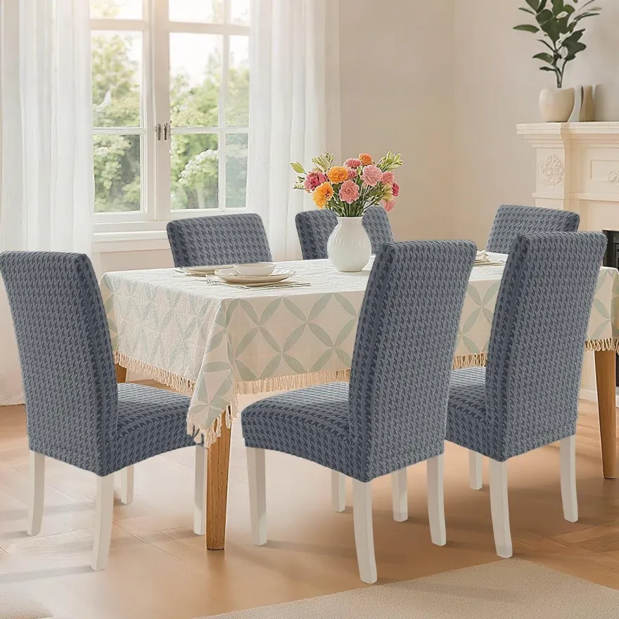 Ystellaa Stretch Stuhlhussen 4er Set, elastische Stuhlbezüge für