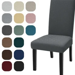 Ystellaa Stuhlhussen 6er Set - Stretch, Universal, Waschbar, Grau