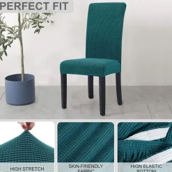 Ystellaa Stuhlhussen 4er Set, Stretch Stuhlbezug für Esszimmerstühle, Waschbar