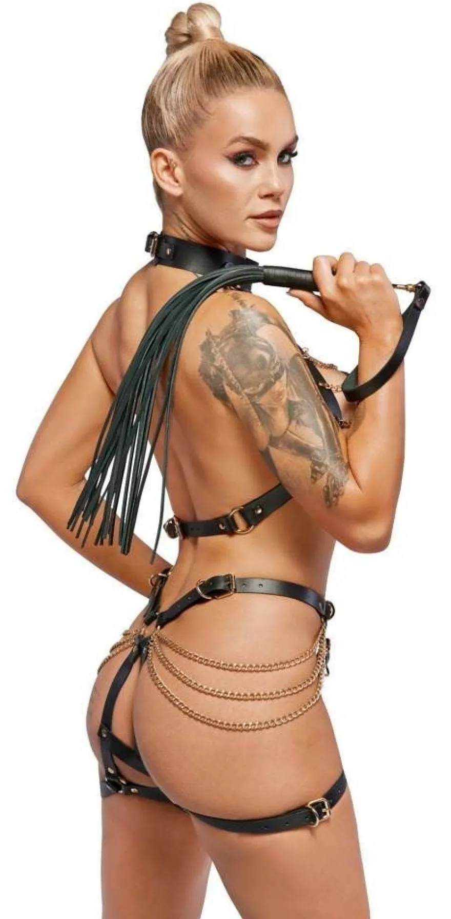 ZADO Dominant Devote Diva Harness-Set, Größe , Schwarz/Gold