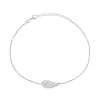 Zartes silbernes Engelsflügelarmband BRC129W