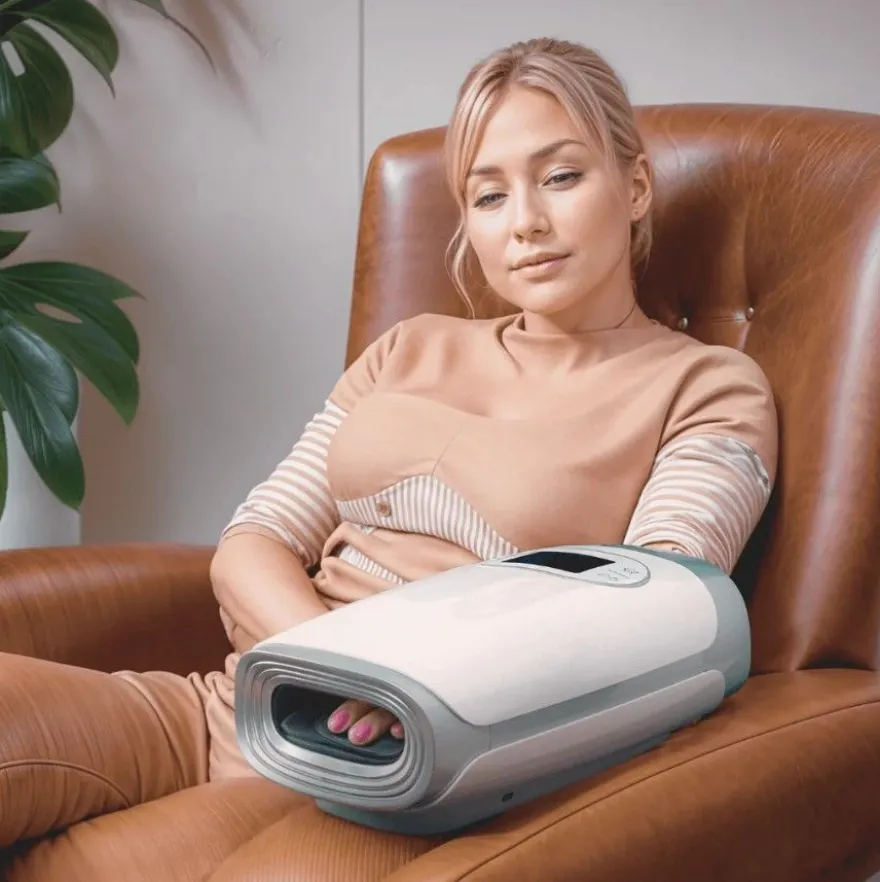 Zenet ZET-703 Handmassagegerät mit Wärmefunktion - Elektrisches Massagegerät für Händ