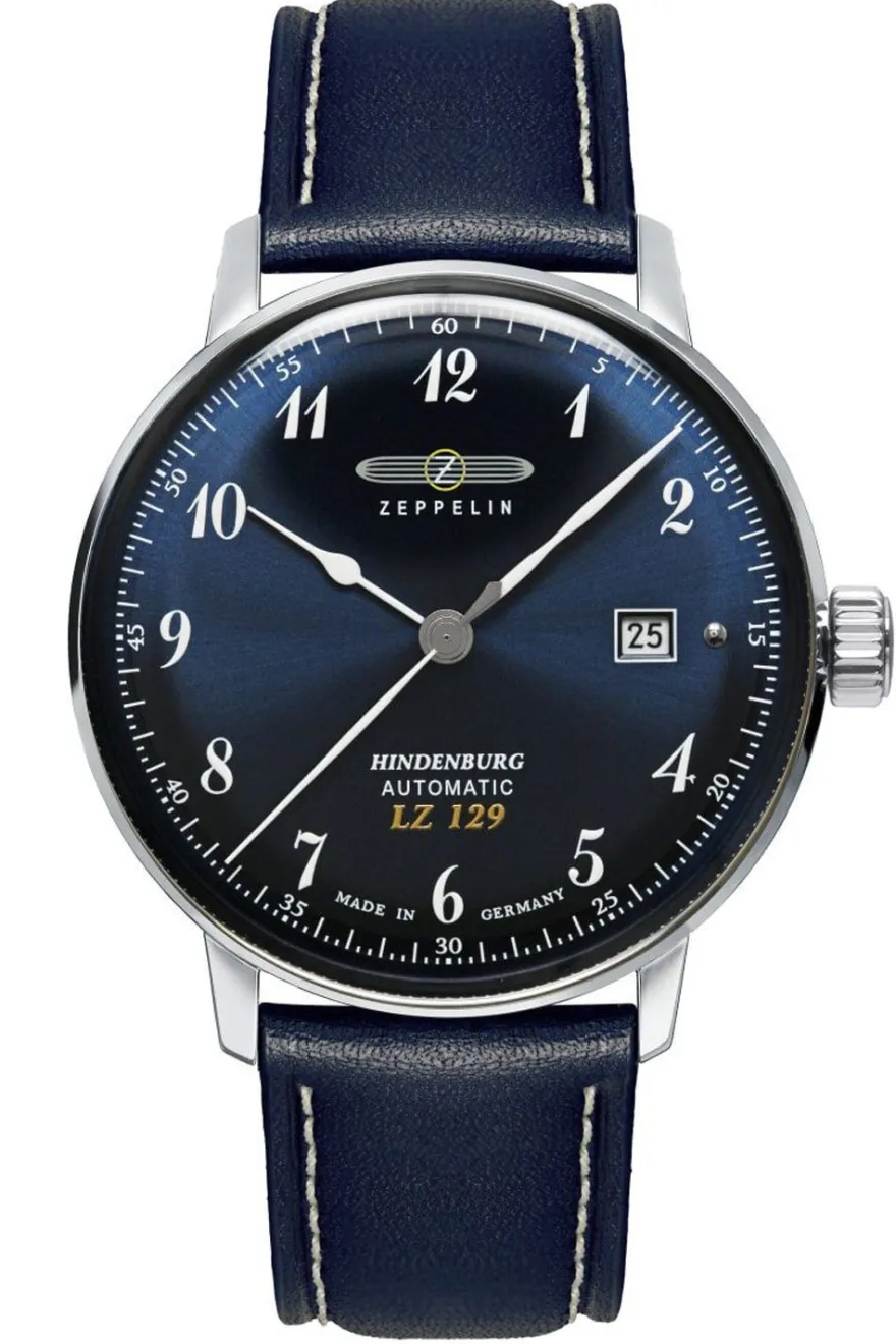 Zeppelin Automatik-Herrenuhr Hindenburg LZ129 Dunkelblau 8056-3