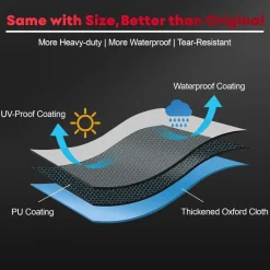 Zettum Grillabdeckung 152cm für Weber Genesis 300 Series Heavy Duty&Wasserdicht
