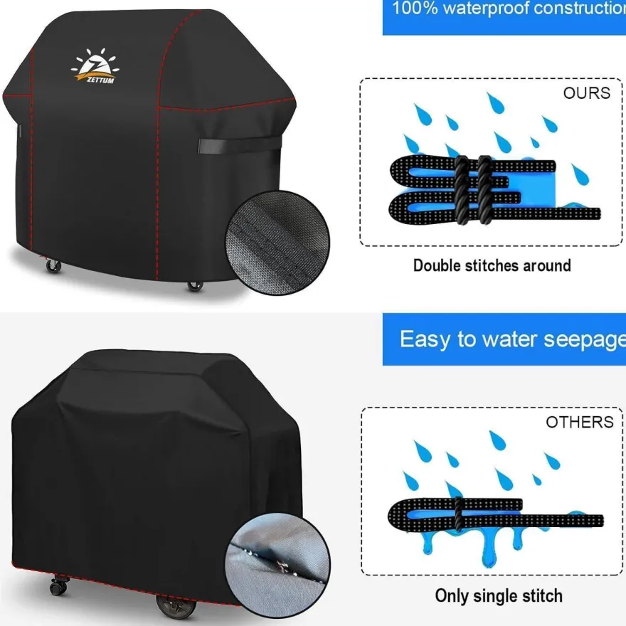 Zettum Grillabdeckung 152cm für Weber Genesis 300 Series Heavy Duty&Wasserdicht
