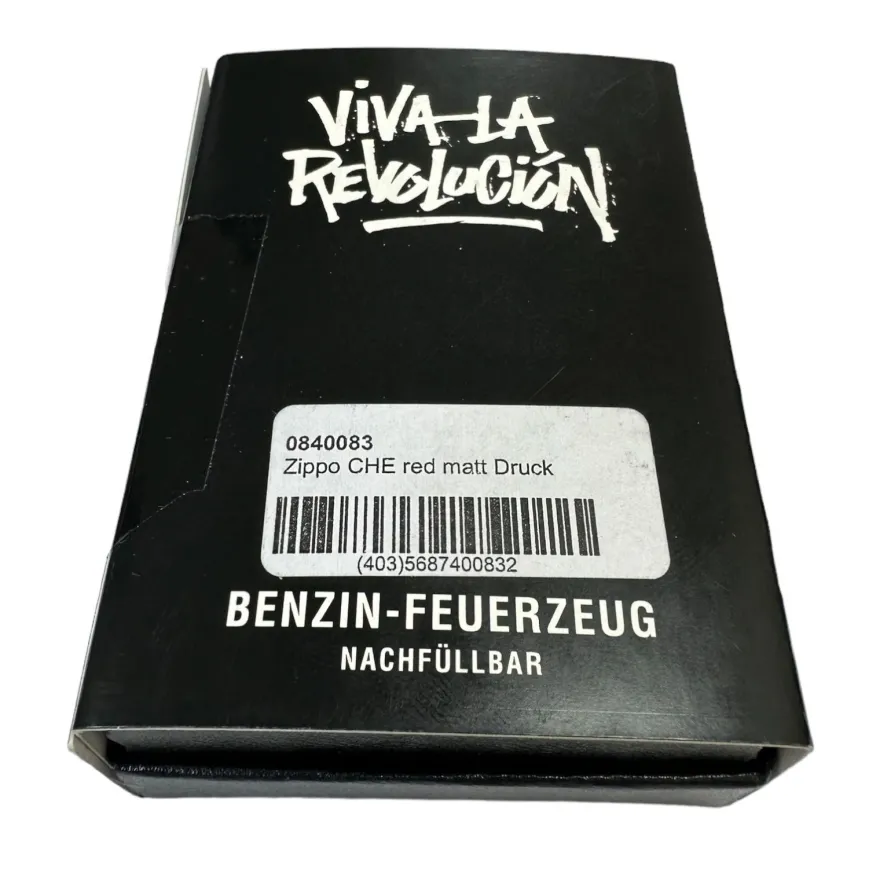 Zippo Che Guevara Benzinfeuerzeug - Revolutionäres Design in Rot Matt
