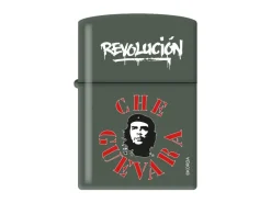 Zippo Che Guevara Benzinfeuerzeug - Revolutionäres Design in Grün Matt