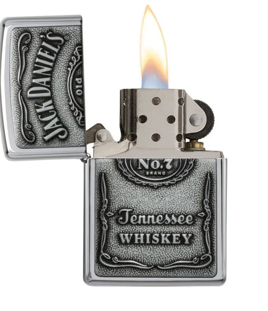 Zippo Jack Daniel's chrom Sturmfeuerzeug Benzin