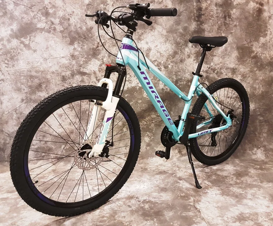 26 Zoll Da. ALU MTB Gefedert 21-Gang Shimano & Scheibenbremsen NEU 2670 Türkis