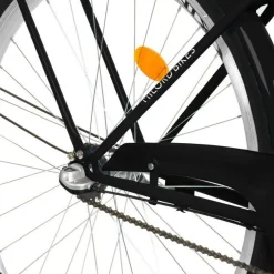 28 Zoll Damenfahrrad MILORD Citybike Mit Korb Stadtrad Vintage Schwarz Fahrrad 3 Gäng