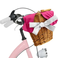 26 Zoll Damenfahrrad MILORD Citybike Mit Weidenkorb Vintage Rosa Fahrrad 7 Gänge